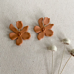 Flora Earrings in Terracotta