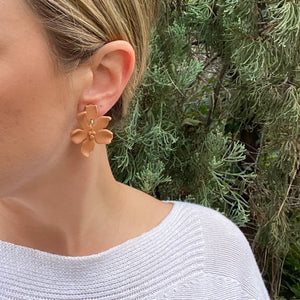 Flora Earrings in Terracotta