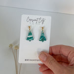 Load image into Gallery viewer, Classic Christmas Tree Dangle Earrings

