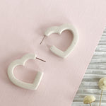 Load image into Gallery viewer, Heart Hoop Earrings
