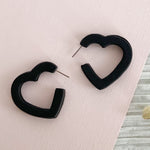 Load image into Gallery viewer, Heart Hoop Earrings
