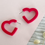 Load image into Gallery viewer, Heart Hoop Earrings
