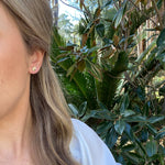 Load image into Gallery viewer, 18K Gold Filled Twist Circle Stud Earrings
