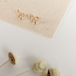 Load image into Gallery viewer, 18K Gold Filled Bow Stud Earrings
